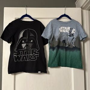 Two Star Wars GAP Kids T-Shirts One Medium, One Small